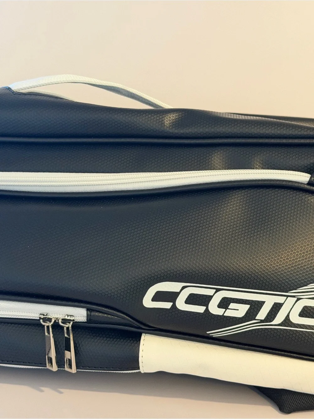 Black and White Men’s Sports and Tennis Bag